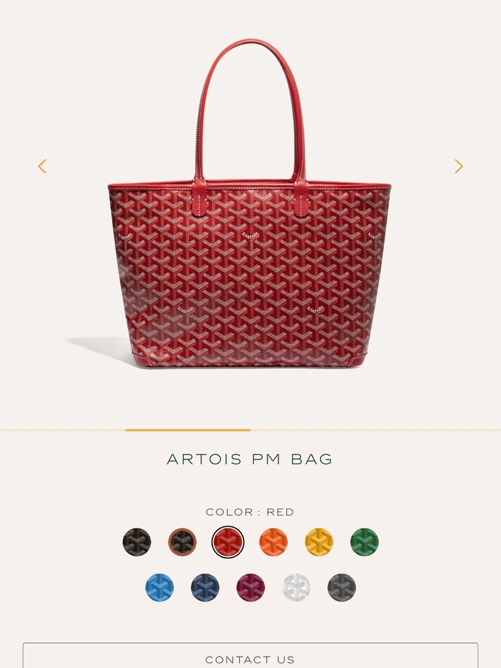 Goyard Artois PM Tote in Red Patterned Canvas - Picture 2 of 4